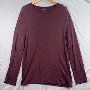 John Varvatos U.S.A. Luxe Red Plum Heathered 100% Rayon Long Sleeve XL